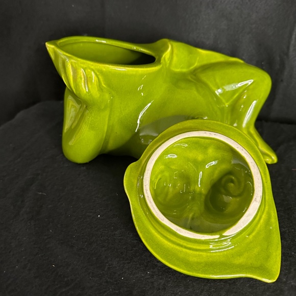 California Pottery, vintage ceramic frog cookie jar. - Picture 5 of 7